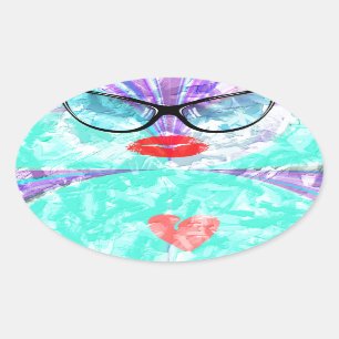 Adesivo Oval Coração perfeito