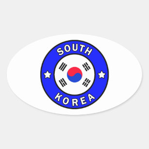 Adesivo Oval Coreia do Sul