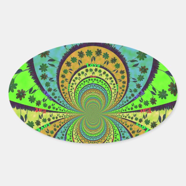 Adesivo Oval Cores de Hakuna Matata Tradicional Africano.png (Frente)