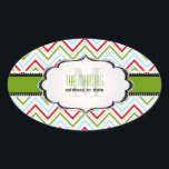 Adesivo Oval Cores PixDezines Chevron/Christmas/DIY<br><div class="desc">PixDezines chevron para Natal DIY green trims background para etiquetas de endereço de Natal.  Todos os elementos são personalizáveis.    Copyright © 2011 PixDezines.com™ e PixDezines™ no zazzle.com</div>