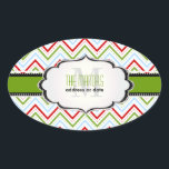 Adesivo Oval Cores PixDezines Chevron/Christmas/DIY<br><div class="desc">PixDezines chevron para Natal DIY green trims background para etiquetas de endereço de Natal.  Todos os elementos são personalizáveis.    Copyright © 2011 PixDezines.com™ e PixDezines™ no zazzle.com</div>