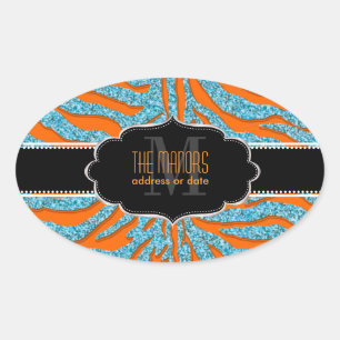 Adesivo Oval Cores PixDezines zebra/DIY