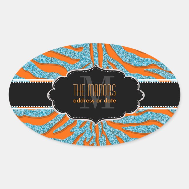 Adesivo Oval Cores PixDezines zebra/DIY (Frente)