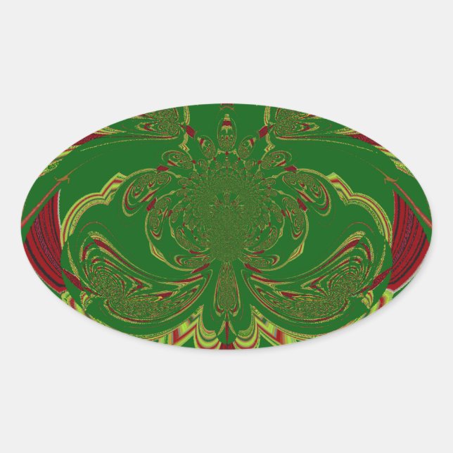 Adesivo Oval Coroa Verde (Frente)