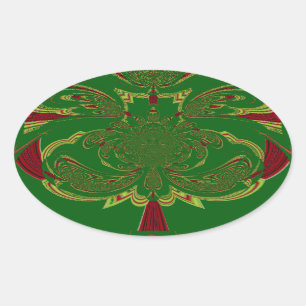 Adesivo Oval Coroa Verde