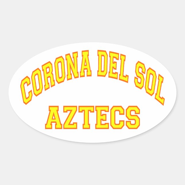 Adesivo Oval Corona del Sol Aztecs (Frente)