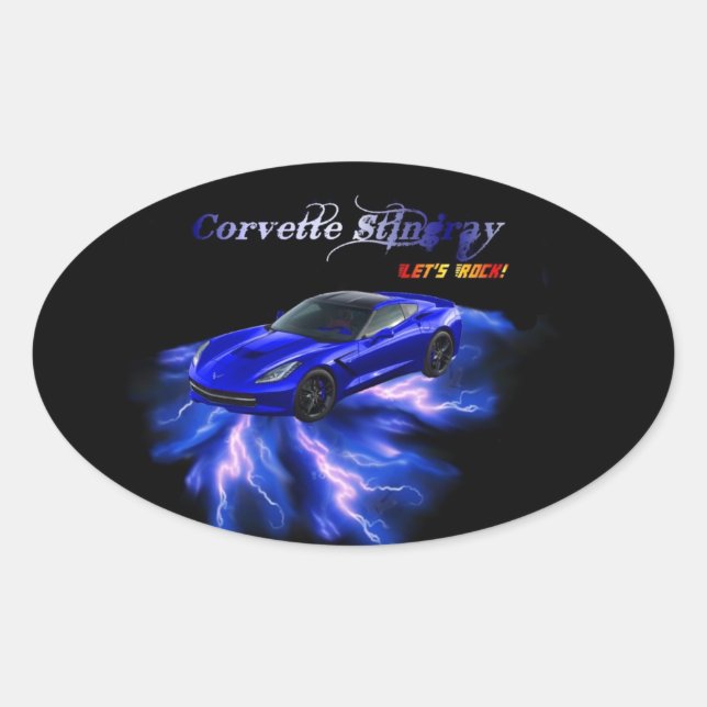 Adesivo Oval Corvette Stingray 2013 (Frente)