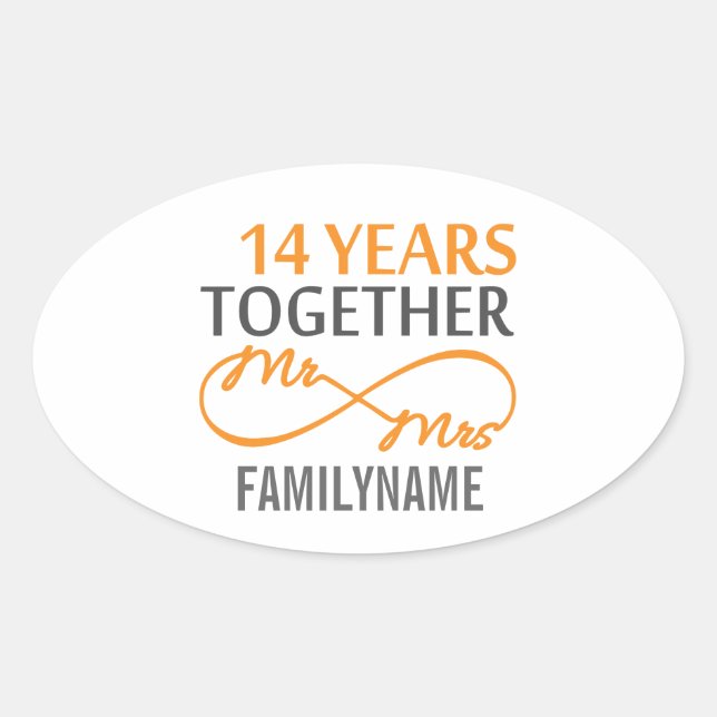 Adesivo Oval Costume, Sr. e Sra. 14 (Frente)