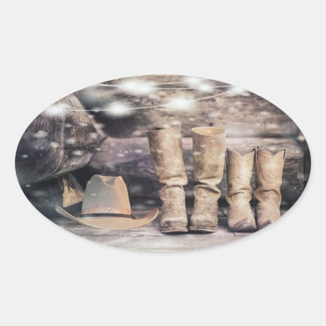 Adesivo Oval Cowboy (Frente)