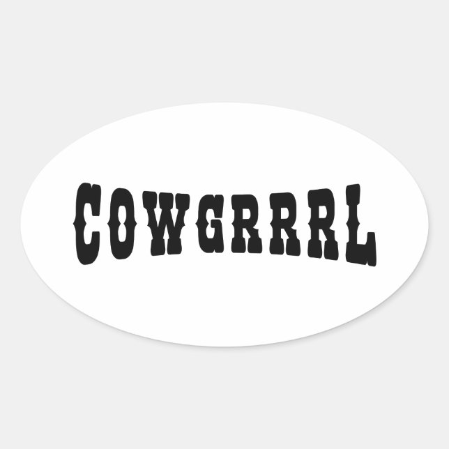 ADESIVO OVAL COWGRRRL (Frente)