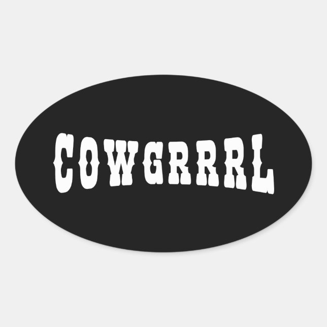 ADESIVO OVAL COWGRRRL (Frente)