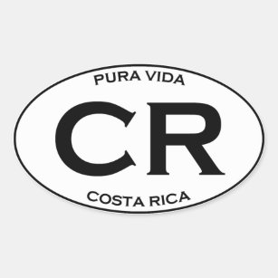 Adesivo Oval CR - Costa Rica