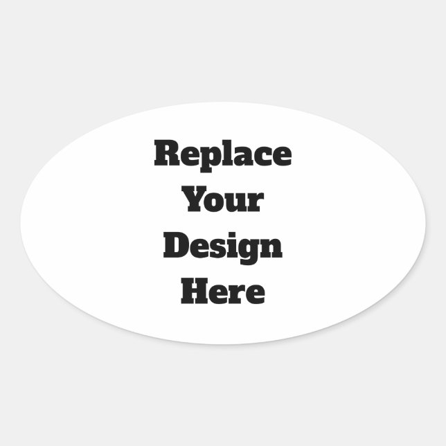 Adesivo Oval Create Your Own white  (Frente)