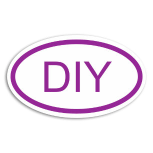 Adesivo Oval Criar um euro- estilo roxo