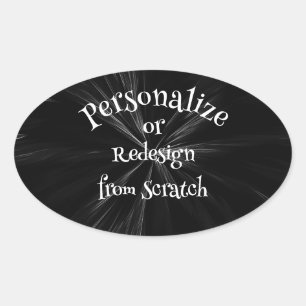 Adesivo Oval Crie o Seu Próprio Personalizado