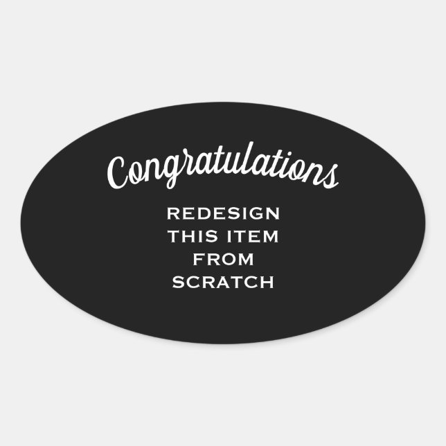 Adesivo Oval Crie seu (Frente)