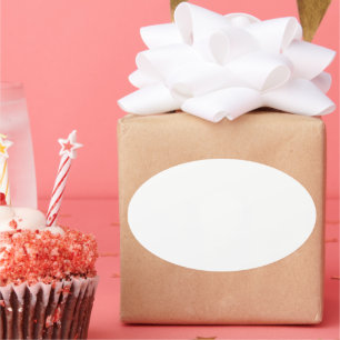 Adesivo Oval Crie seu próprio branco personalizável