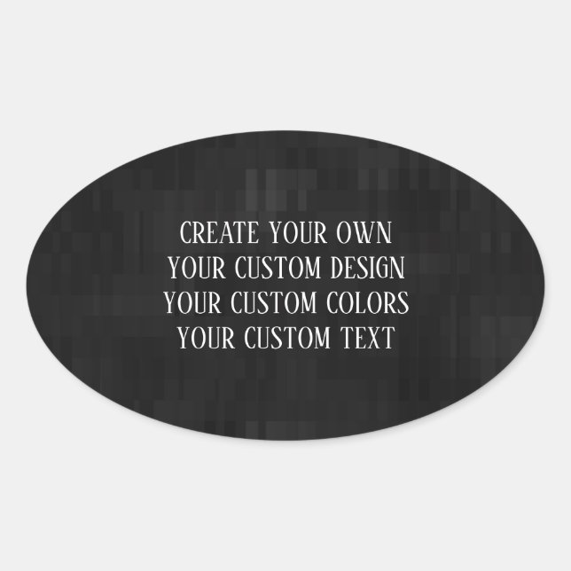 Adesivo Oval Crie seu próprio design personalizado (Frente)
