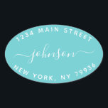 Adesivo Oval Crie seu próprio endereço de devolução<br><div class="desc">Crie seu próprio adesivo Oval de Endereço de Devolução</div>