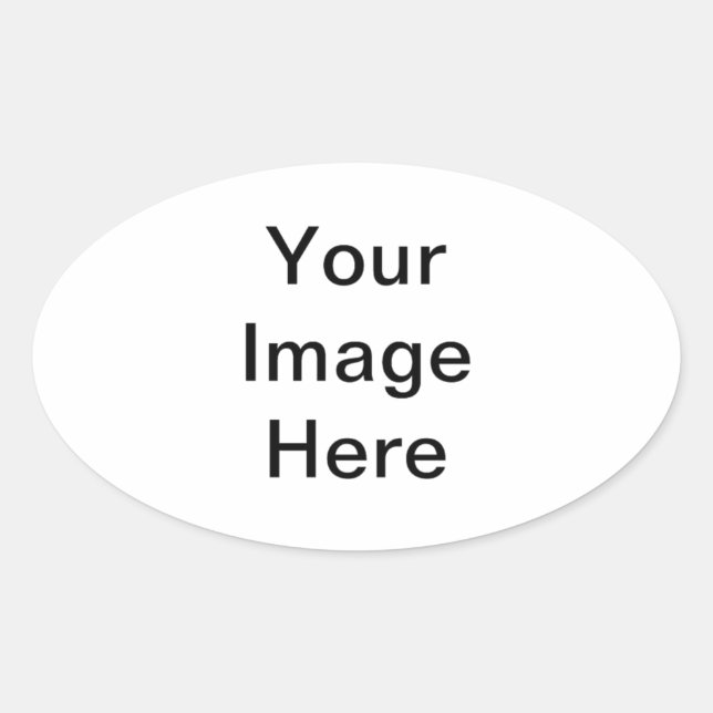 Adesivo Oval Crie seu próprio produto Bespoke (Frente)