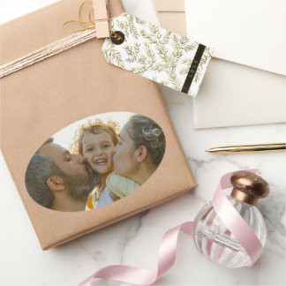 Adesivo Oval Crie Sua Própria Foto Personalizada DIY