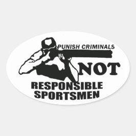 Adesivo Oval Criminosos punidos que não são desportistas respon