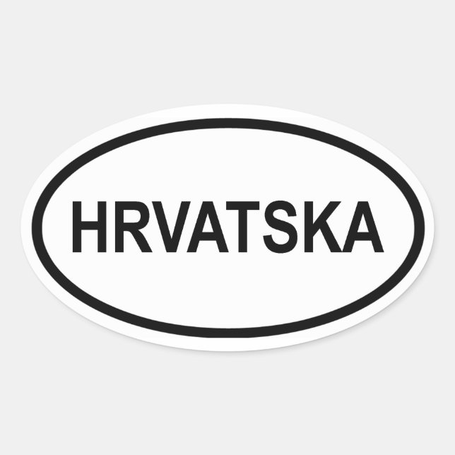Adesivo Oval Croácia "Hrvatska" (Frente)