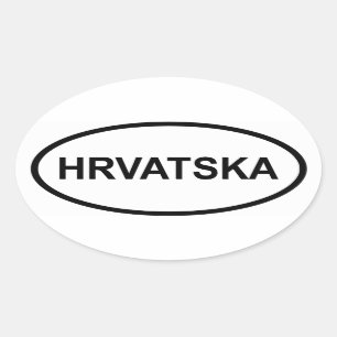 Adesivo Oval Croácia "Hrvatska"