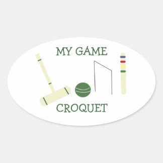 Adesivo Oval Croquet Meu Jogo