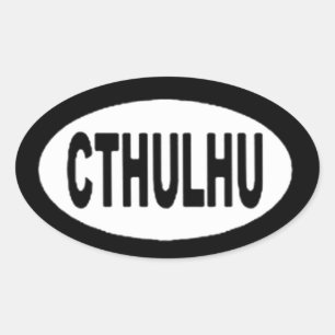 Adesivo Oval Cthulhu