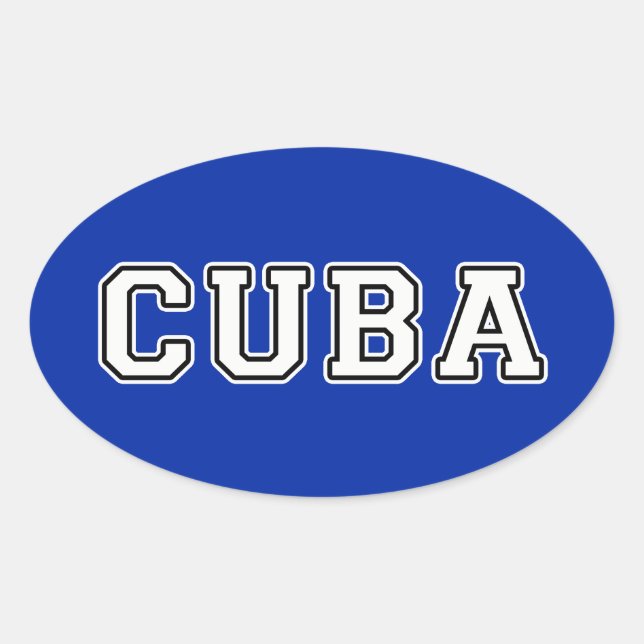 Adesivo Oval Cuba (Frente)