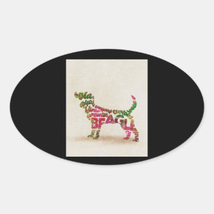 Adesivo Oval Cuecas de Cachorro