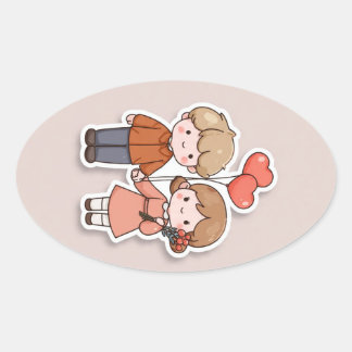 Adesivo Oval Cute sticker 