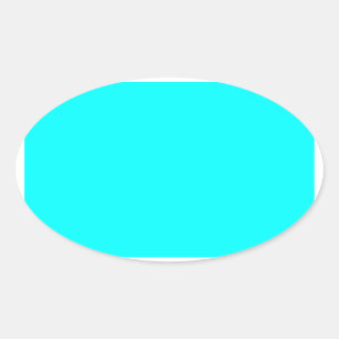 Adesivo Oval Cyan Sticker