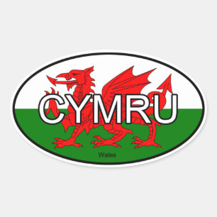 Adesivo Oval CYMRU Euro Sticker