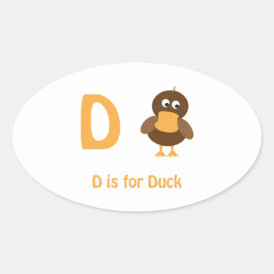 Adesivo Oval D é para Duck
