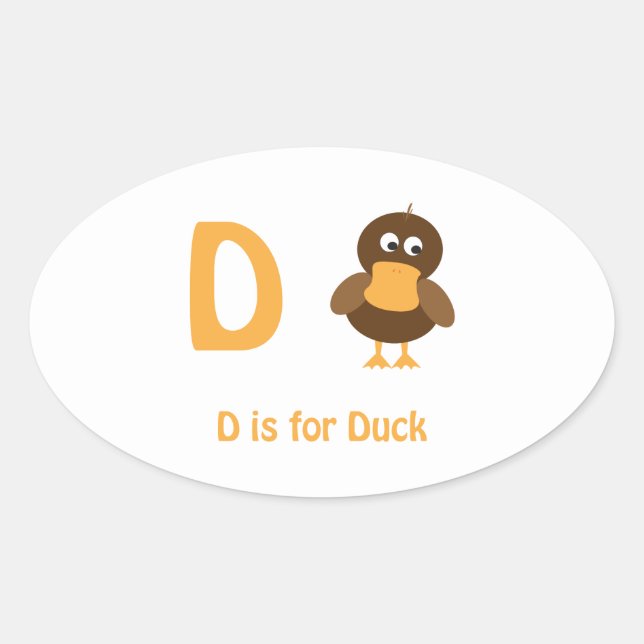 Adesivo Oval D é para Duck (Frente)