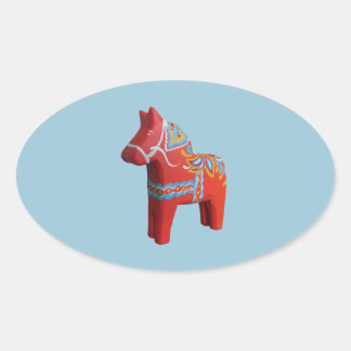 Adesivo Oval Dala Horse Sticker