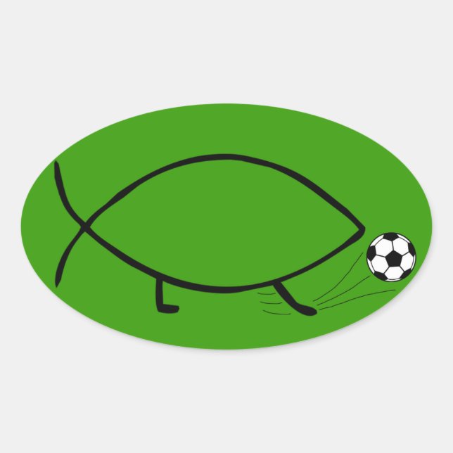 Adesivo Oval Darwin Soccer Kick (Frente)