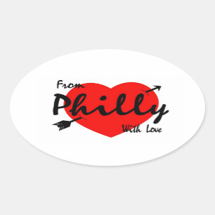 Adesivo Oval De Philly com amor