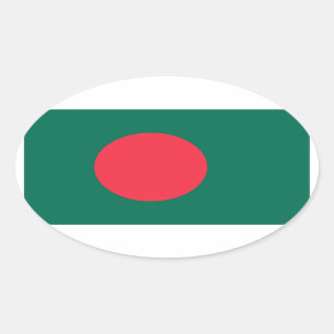 Adesivo Oval de Sinalizador Bangladesh