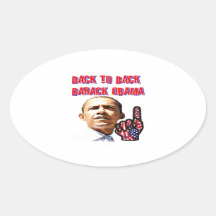 Adesivo Oval De Volta Para Trás, Presidente Barack Obama_