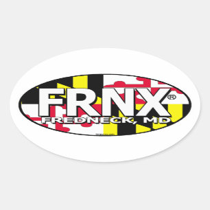 Adesivo Oval Decalque da bandeira de FRNX Maryland