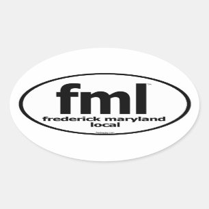 Adesivo Oval Decalque do Local de FML Frederick Maryland