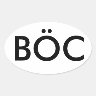 Adesivo Oval Decano de Ostra Azul