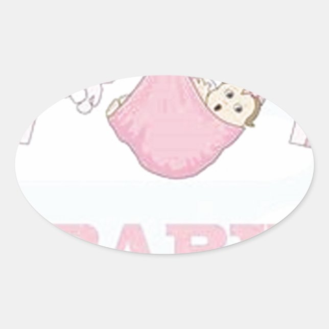 ADESIVO OVAL DECOR DE ITENS DE GAROTA DE BEBÊ (Frente)