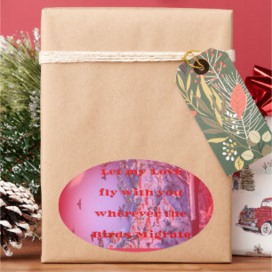 Adesivo Oval Deixe-me voar com você