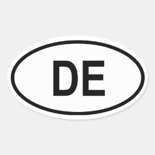 Adesivo Oval Delaware "DE"