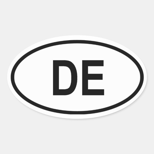 Adesivo Oval Delaware "DE" (Frente)