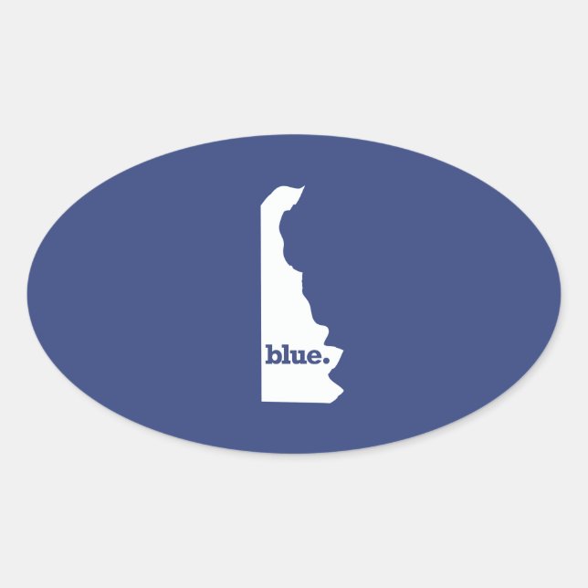 Adesivo Oval Democrata de Delaware (Frente)
